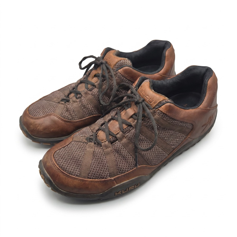 KURU Chicane Trail Walking Shoes Mens Sz 11.5 Wide Brown Leather Mesh Hiking